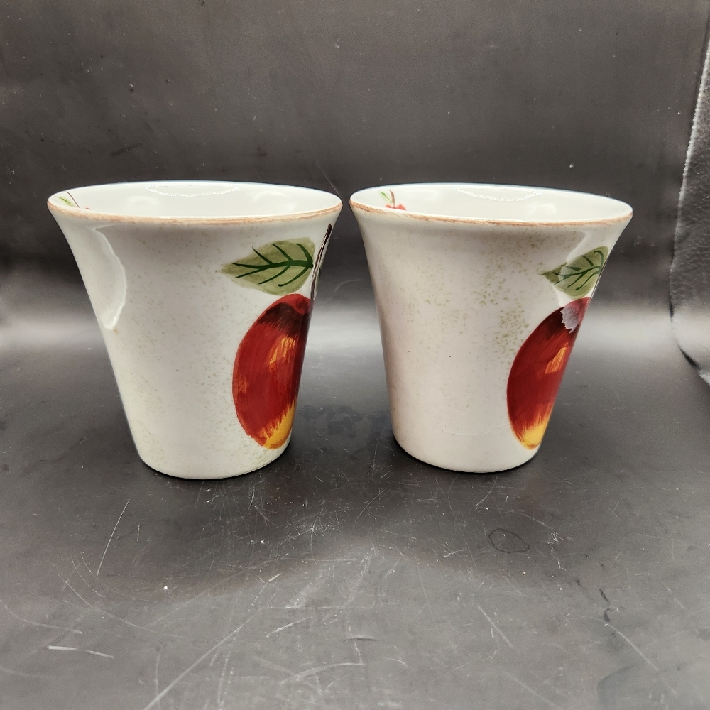 Apple Sauce Hand Painted Collection  Set of 2 Mugs - Picture 2 of 8